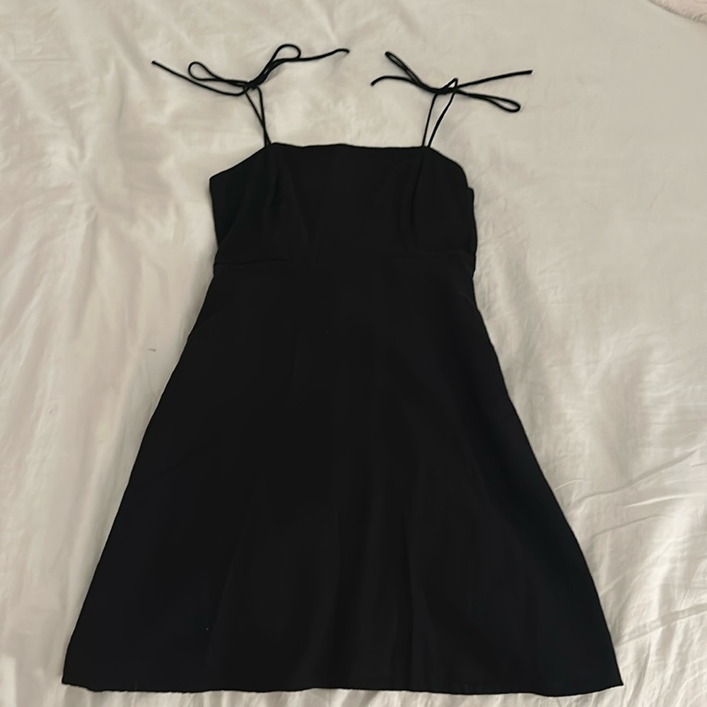 mini black tie strap old navy dress size S